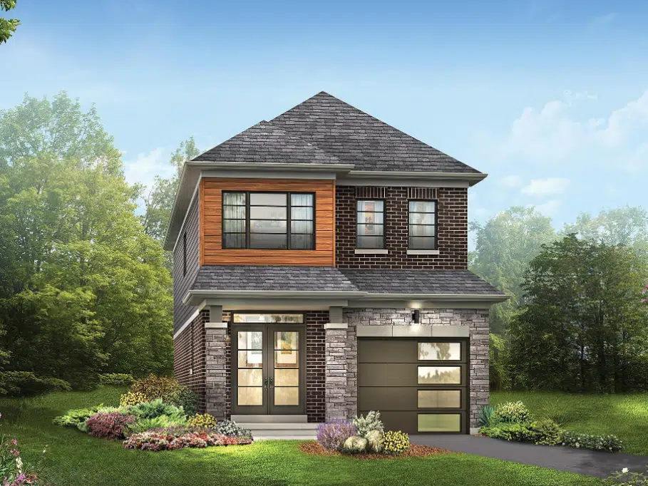 Empire Wyndfield home rendering — modern brick elevation
